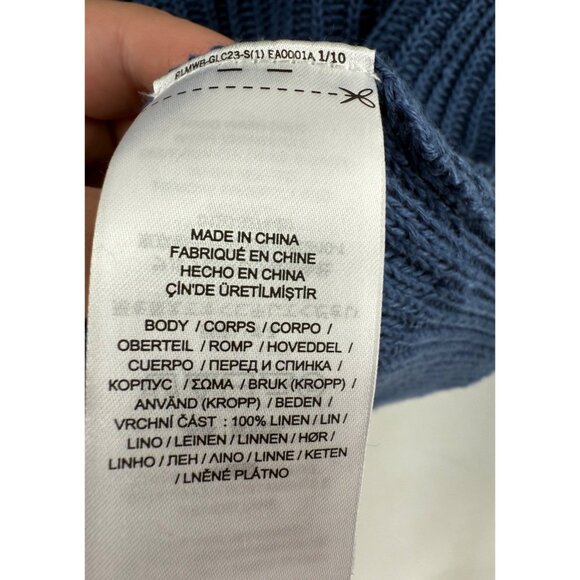 Lauren Ralph Lauren Black Label Womens 100% Linen Pullover Sweater Coastal Large - Picture 3 of 5